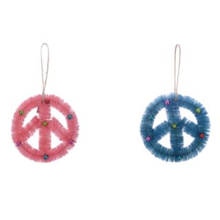 Assorted Bright Sisal Peace Sign Ornament by Ashland® | Michaels Stores