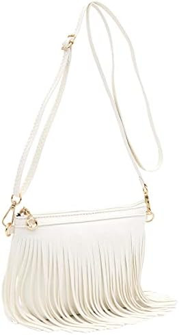 FashionPuzzle Small Fringe Crossbody Bag with Wrist Strap | Amazon (US)