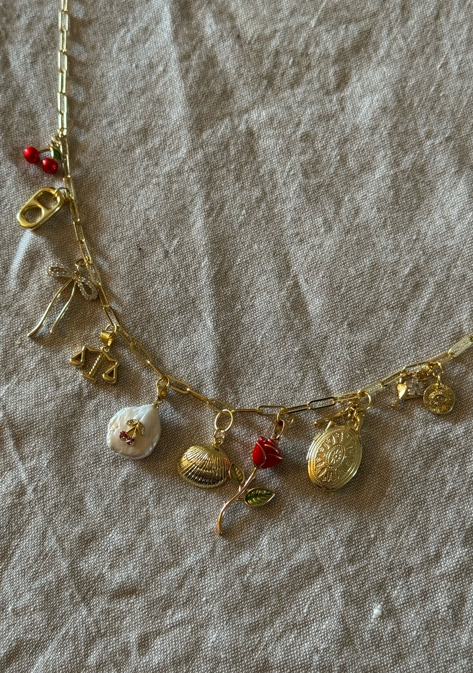 Cutie homemade charm necklace!