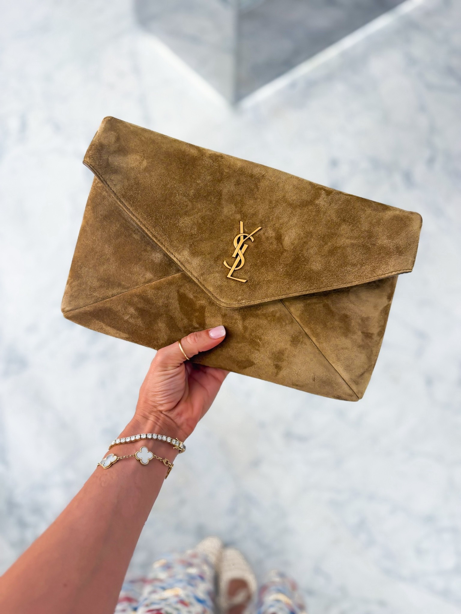 YSL suede clutch in light cumin. Floral bra-free midi dress in XXS petite. Fall bag. Fall clutch. Fall style. Fall outfits. Date night outfits. Party outfits.

#LTKgrwm #LTKootd #LTKPetite