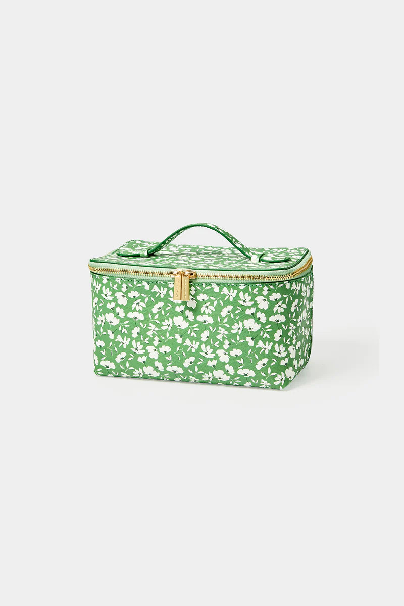 Neely & Chloe Large Vanity Case-Nantucket Green Floral | Cartolina