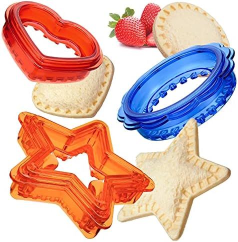 Sandwich Cutter and Sealer, Godmorn Uncrustable Sandwich Maker, Sandwich Cutter for Kids, 3 Sets ... | Amazon (US)