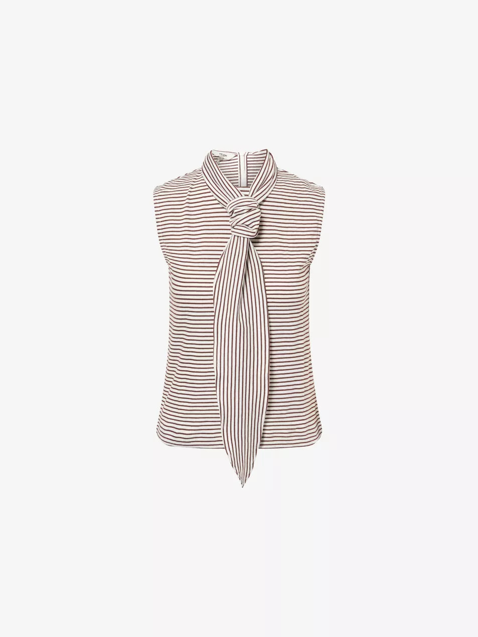 Neck-Scarf Sleeveless Cotton Tank Top | Selfridges