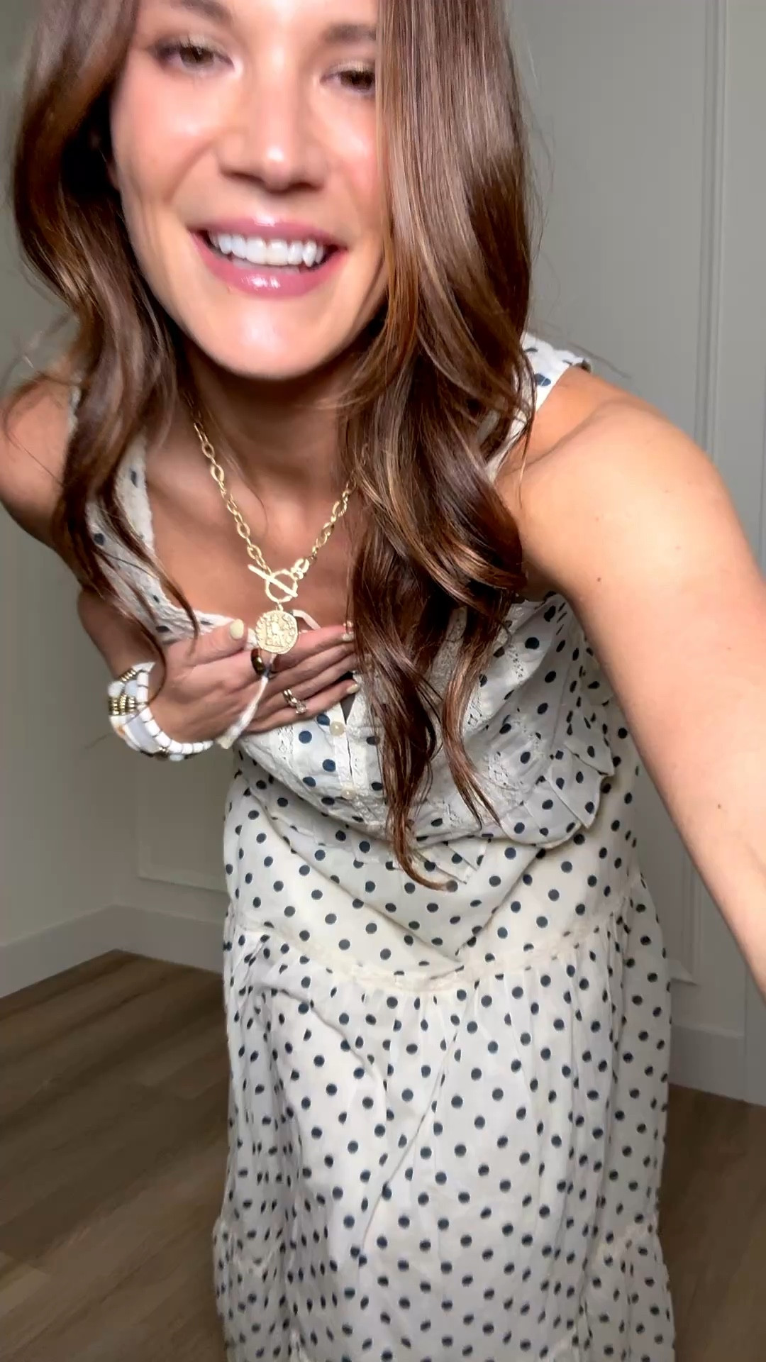 Abercrombie is BOGO 50 percent off right now and I absolutely love this skirt and tank set. The polka dot print is so good and feels so fun for spring and summer.

Top - size M, runs TTS Skirt - size M tall, runs TTS

Tall girl outfits, Abercrombie set, Polka dot skirt, Matching skirt set, Tall girl skirt, Spring summer outfits, 6 foot style, Feminine outfit ideas, Vacation outfit ideas, Trendy summer outfits, Two piece set women, Stang and Co

#LTKSaleAlert #LTKSeasonal #LTKTall