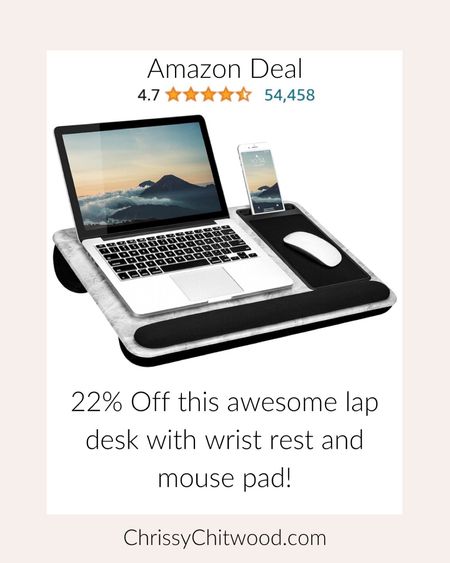 Amazon Deal: 22% Off this awesome lap
desk with wrist rest and mouse pad! I got his lap desk recently and it’s been great! 

It would also make a great gift for him or her. 

I also linked more Amazon favorite finds. 

Amazon find, home favorite, home office, work from home

#LTKhome #LTKsalealert #LTKGiftGuide