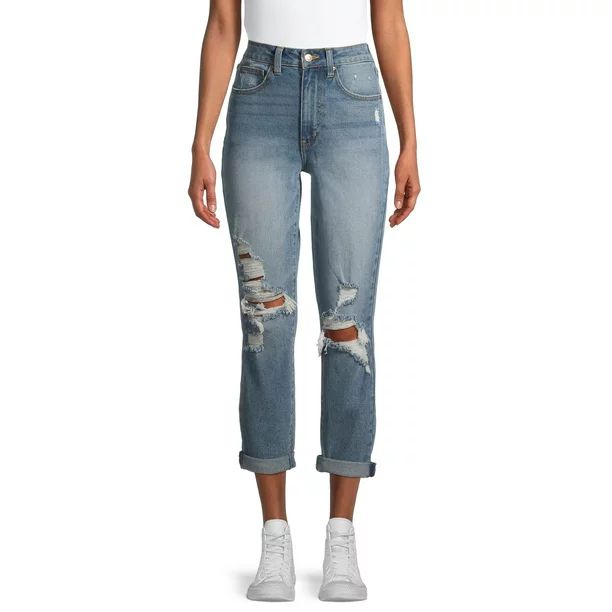 No Boundaries Juniors' Girlfriend Jeans | Walmart (US)