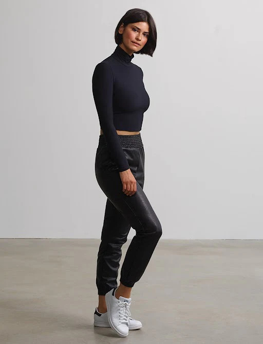 Sale: Faux Leather Smocked Jogger | Commando®