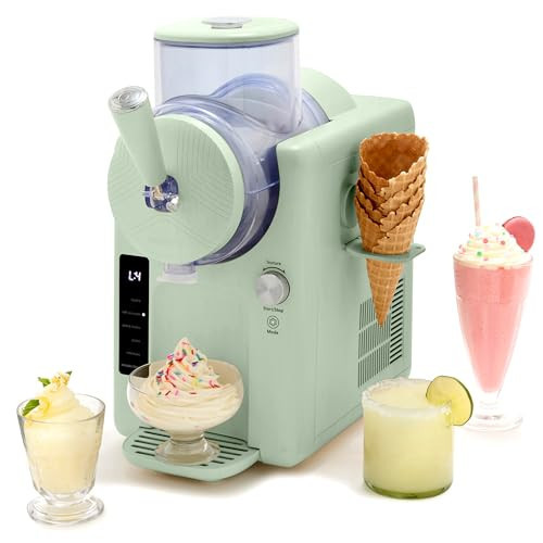 GreenPan Frost Ice Cream Machine & Frozen Drink Maker, Soft Serve, Slushie, Sorbet, Milkshakes & Cocktails, No Freezer Needed, 7 Textures, Quiet & Rapid, Easy Clean, Family Size, Pistachio Sage | Amazon (US)