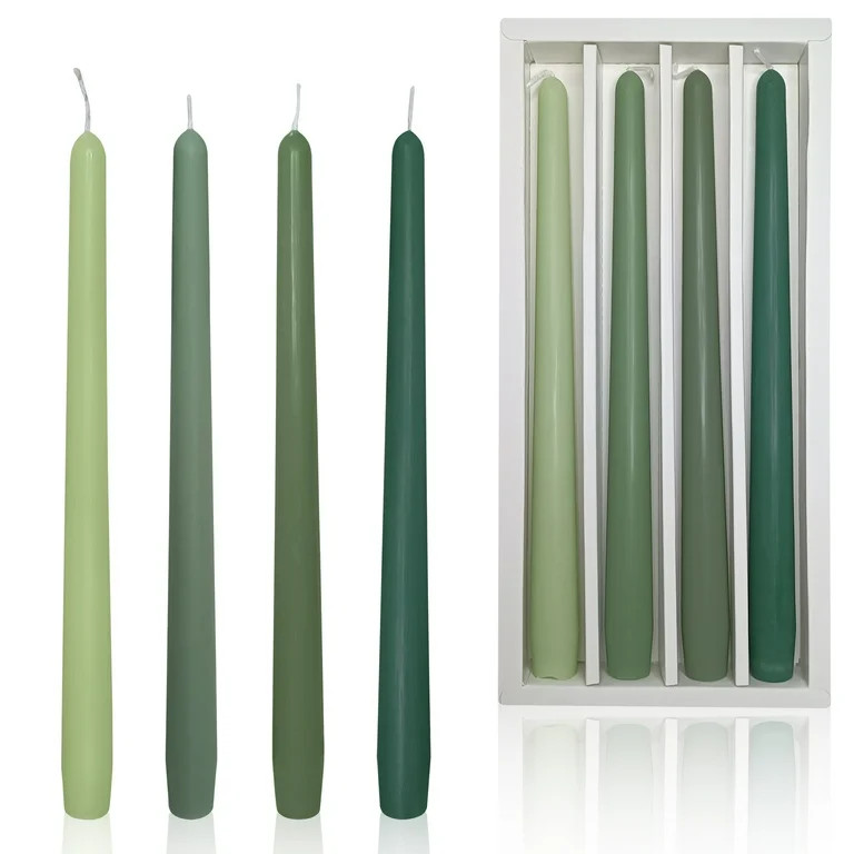 FCMSHAMD Green Taper Candle Sticks - Green tea Scented Candle Set Smokeless Dripless for Wedding ... | Walmart (US)