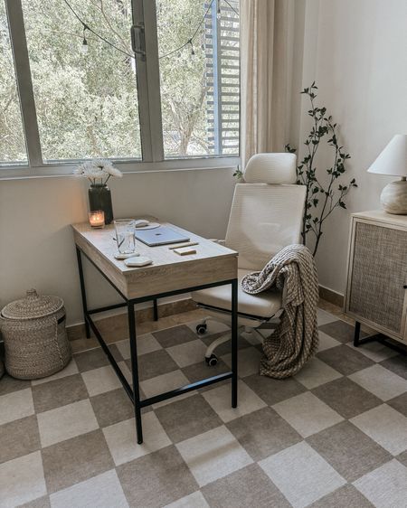 relaxing home office vibes 

Desk, desk chair, citrus tree, washable rug, mirror, vase, neutral home office decor 

#LTKHome