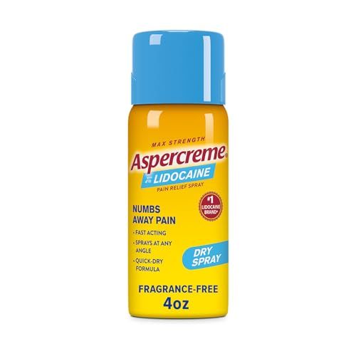 Aspercreme Max Strength Lidocaine Pain Relief Dry Spray 4 oz. Odor Free | Amazon (US)