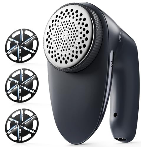 POPCHOSE Fabric Shaver, Rechargeable Lint Remover Defuzzer Sweater Shaver, Fuzz Remover for Clothes, Sweater, Furniture, Couch, Cashmere(Two 6-Leaf Blades Extra, Electrostatic Brush)… | Amazon (US)