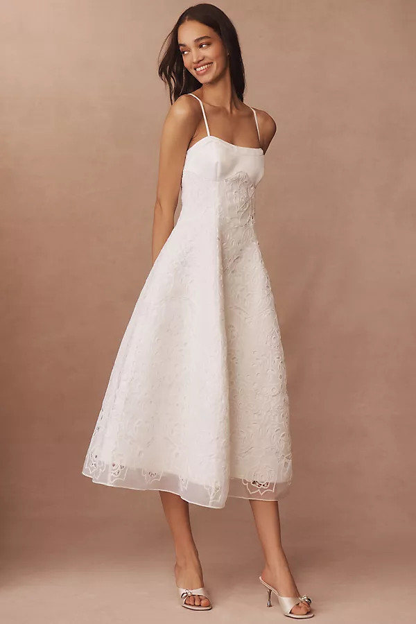 BHLDN Fit-and-Flare Midi Dress | Anthropologie (US)