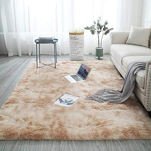 Soft Modern Indoor Shaggy 6.6x10 Rug Non-Slip Plush Fluffy Furry Fur Warm Area Rugs for Living Room  | Amazon (US)