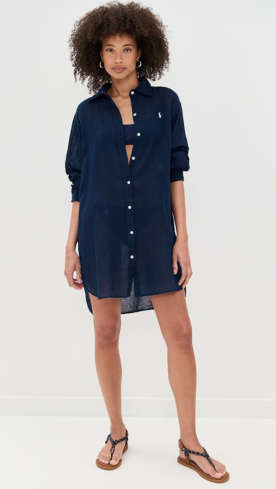 Polo Ralph Lauren Cotton Linen Boyfriend Shirt | Shopbop | Shopbop