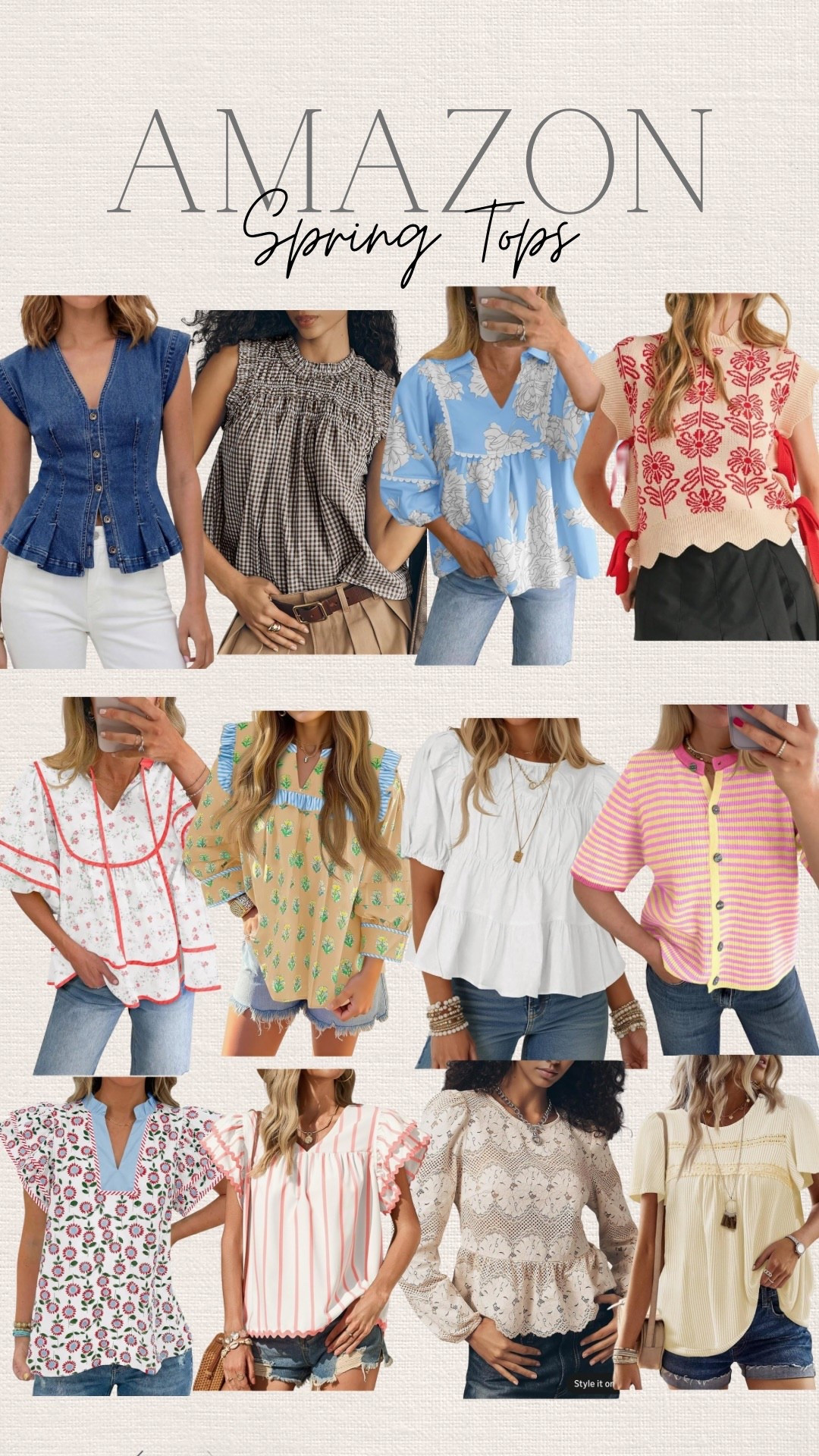 Amazon spring tops 
Amazon tops

#LTKSeasonal #LTKOver40