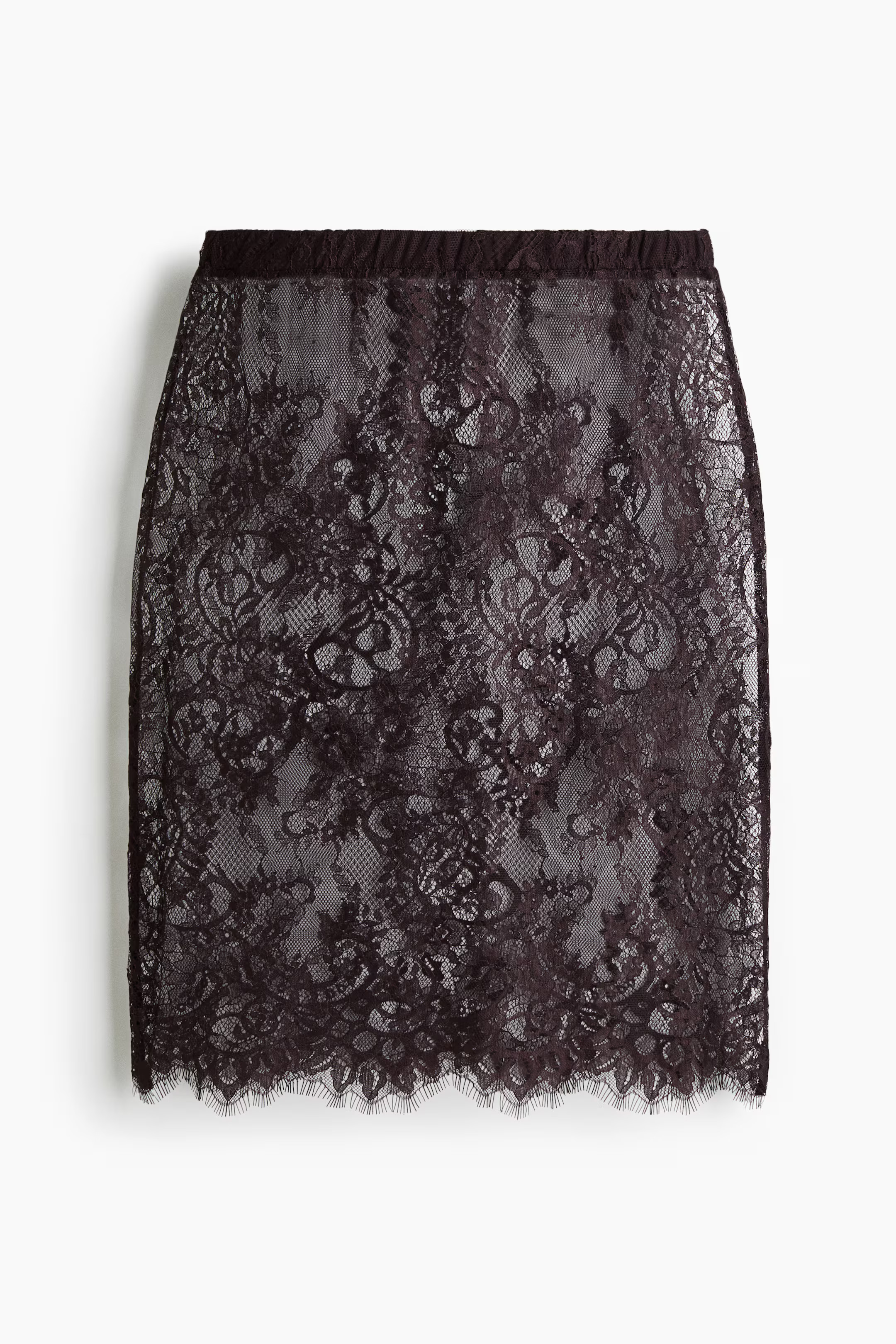 Lace skirt - Burgundy - Ladies | H&M GB | H&M (UK, MY, IN, SG, PH, TW, HK)