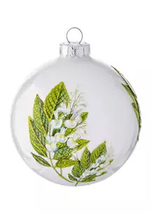 Botanical Ball Glass Ornament | Belk