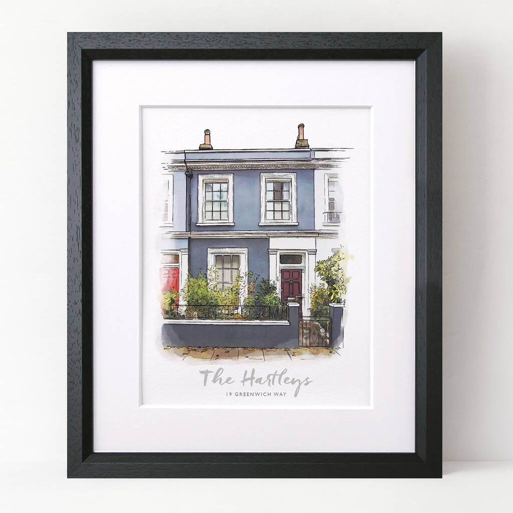 Personalised Watercolour House Portrait | Not On The High Street