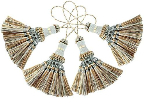 BEL AVENIR Set of 4 Tassel for Craft Elegant Polyester Tassels for Pillow Key Tassel DIY Accessories | Amazon (US)