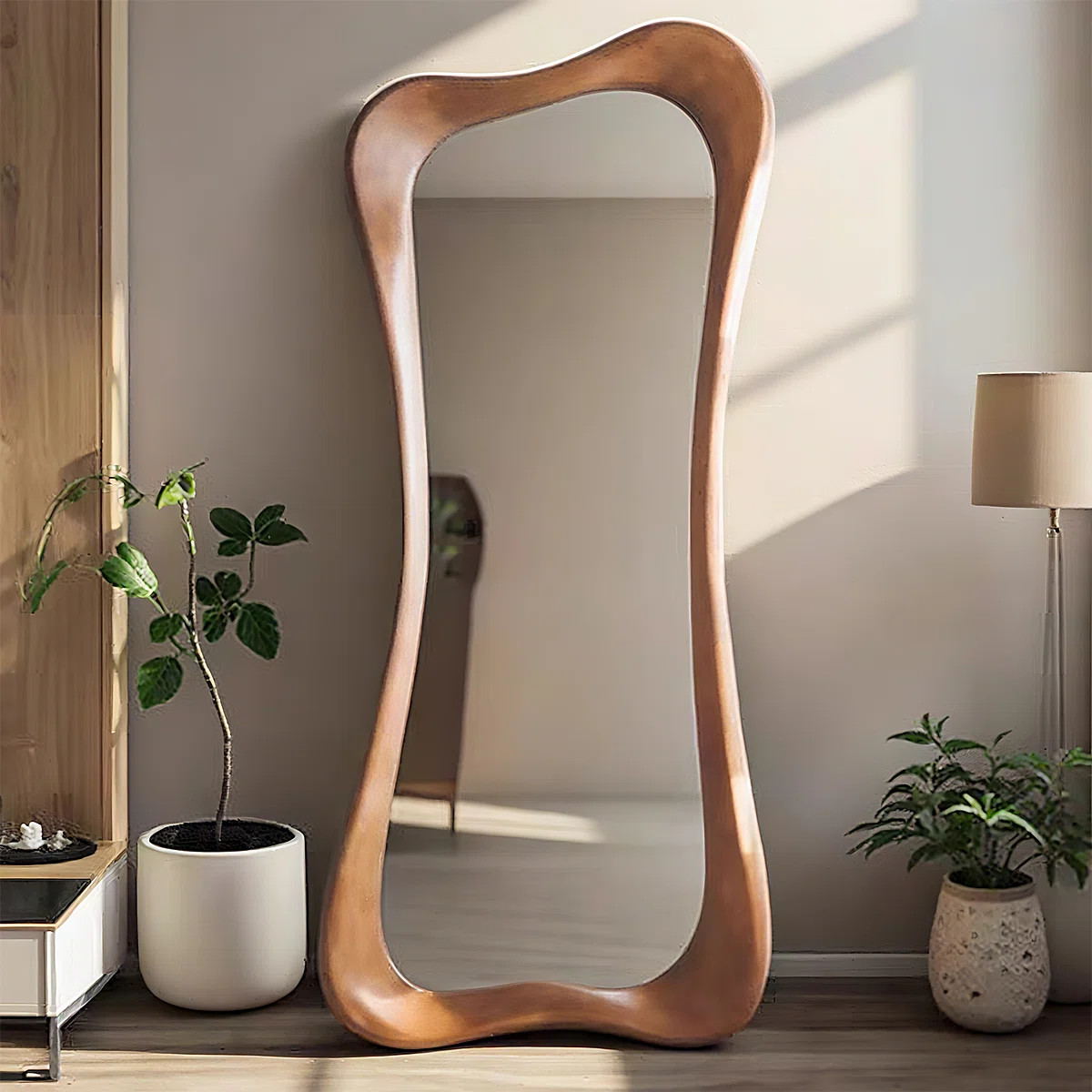 French-Style Vintage Irregular-Shaped High-Definition Full-Length Mirror | Wayfair North America