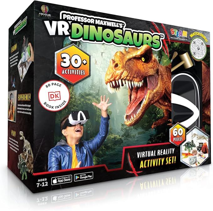 Professor Maxwell's VR Dinosaurs - Virtual Reality Kids Science Kit, Book and Interactive STEM Le... | Amazon (US)