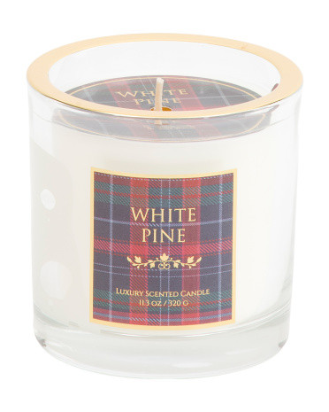 11.3oz Clear Jar Candle With Electroplated Rim | TJ Maxx