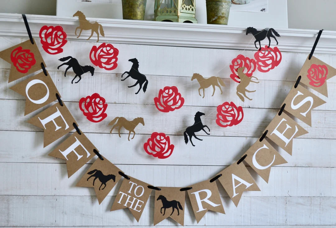 Off To The Races Kentucky Derby Banner, Horse racing decorations, Kentucky Derby decorations, Hor... | Etsy (US)