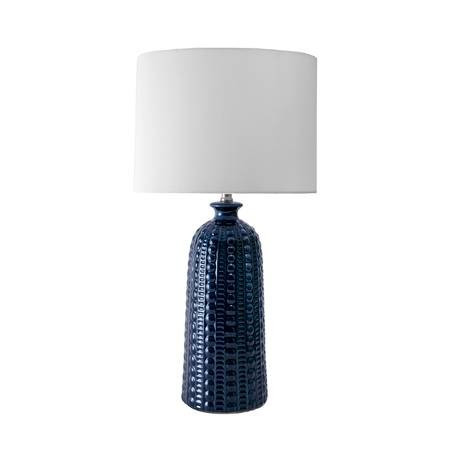 Navy 30-inch Polona Ceramic Table Lamp | Rugs USA