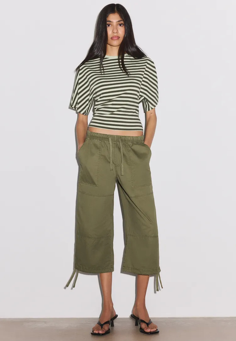 Bermuda relaxed en popeline - Mode femme | Stradivarius France | Stradivarius (FR)