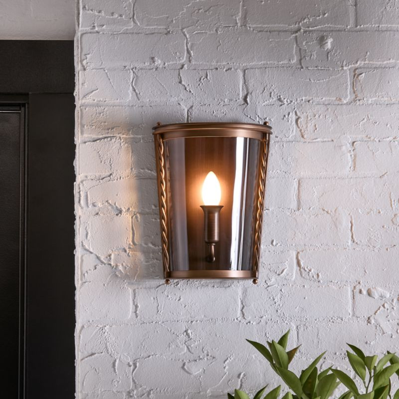Norbury Metal Indoor/Outdoor Wall Sconce Light by Jake Arnold | Crate & Barrel | Crate & Barrel