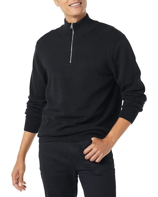 Amazon Essentials Men's 100% Cotton Quarter-Zip Sweater | Amazon (US)