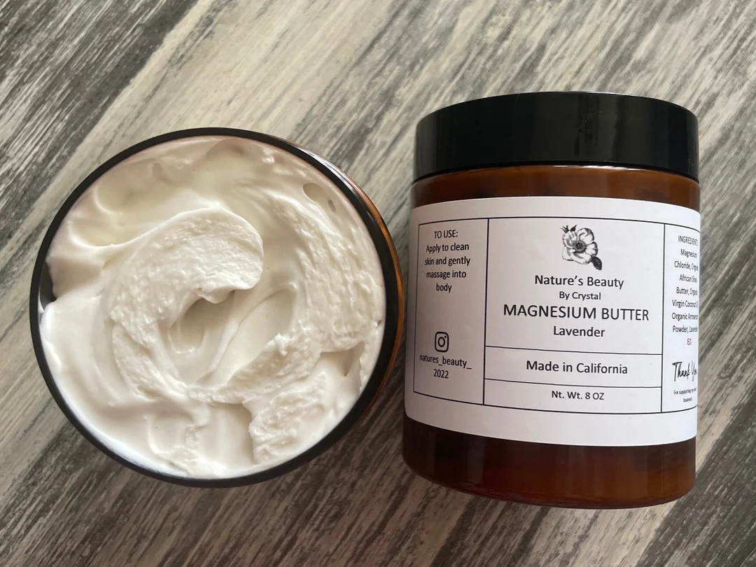 ORGANIC MAGNESIUM LOTION Body Butter Whipped Shea Butter Topical Magnesium Skincare Gift for Mom ... | Etsy (US)