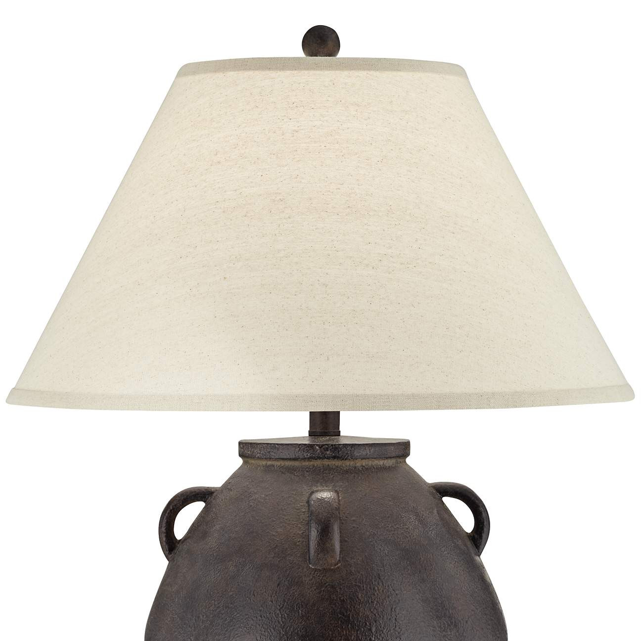 Ria Black Terracotta Jug Table Lamp | Lamps Plus