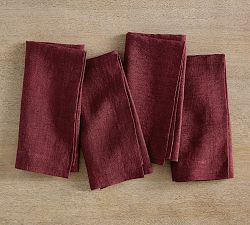 Mason Oversized Linen Napkins - Set of 4 | Pottery Barn (US)