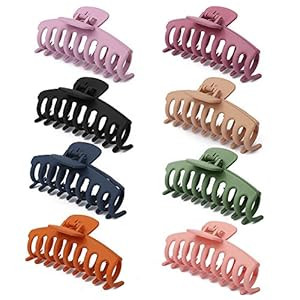 8 Pcs Hair Clips Large Claw Hair Clips for Thick Hair No Slip, Strong Hold Big Hair Claw Banana H... | Amazon (US)