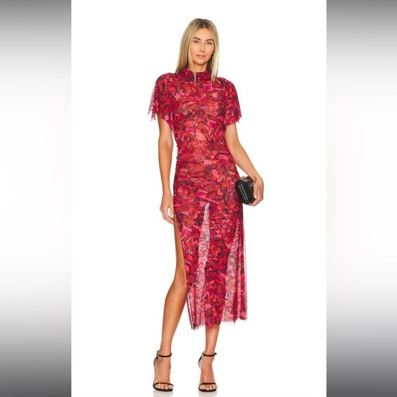 MISA Los Angeles Roberta Mesh Midi Dress | Poshmark