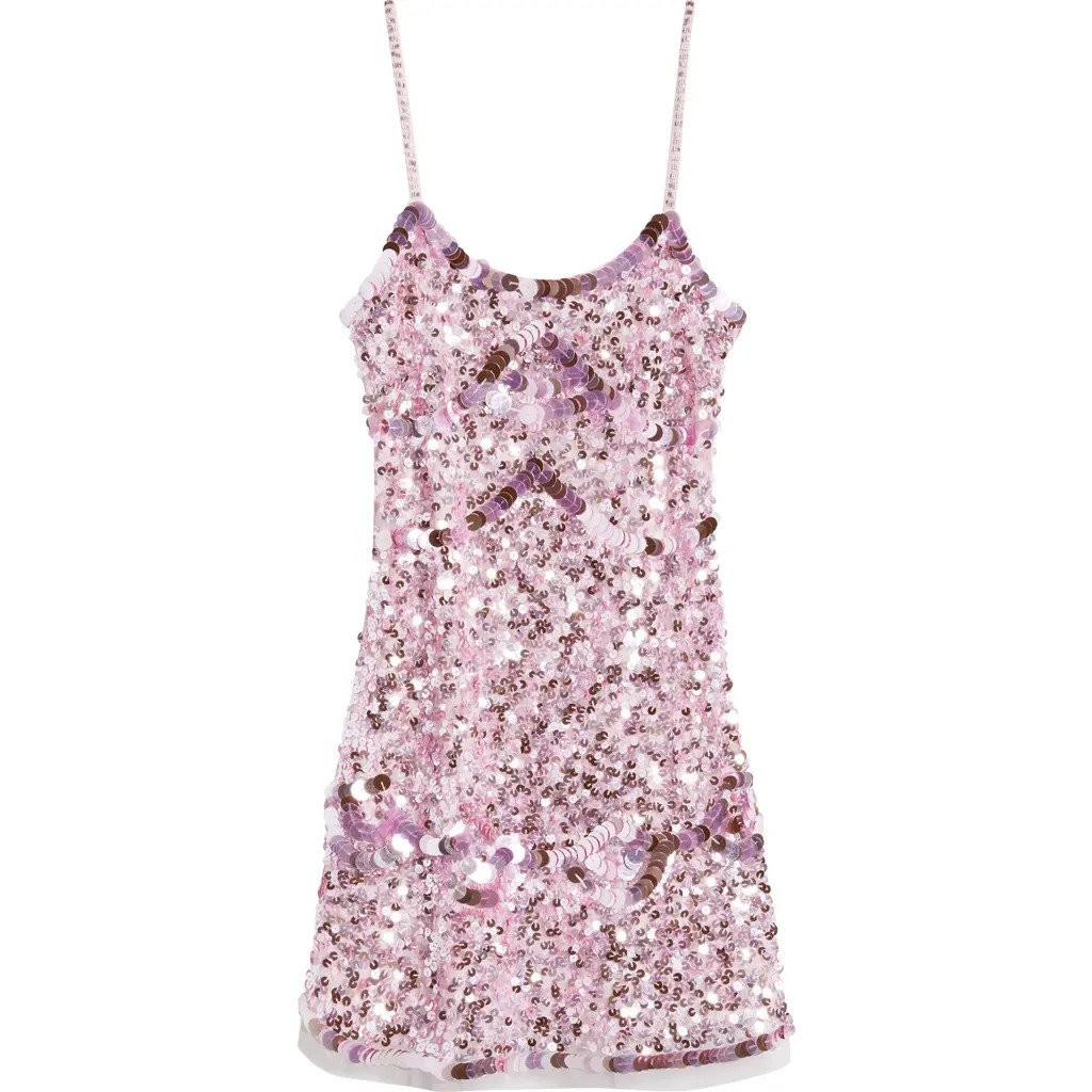 LoveShackFancy Kids' Liria Sequin Embellished Dress in Light Pink at Nordstrom, Size 10 | Nordstrom