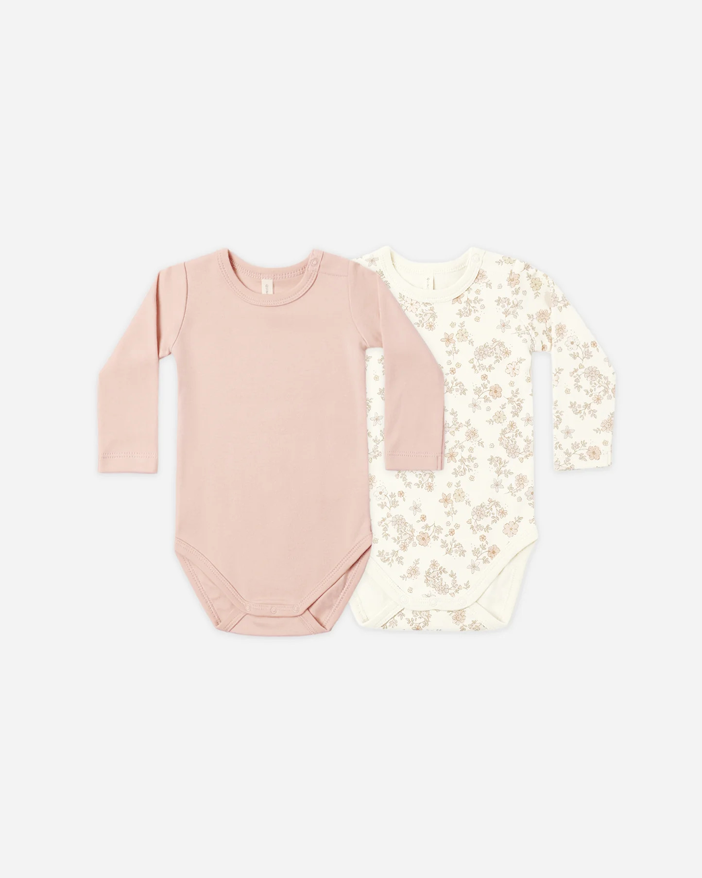 Jersey Bodysuit, 2 Pack Floral Vine, Dusty Rose | Rylee + Cru