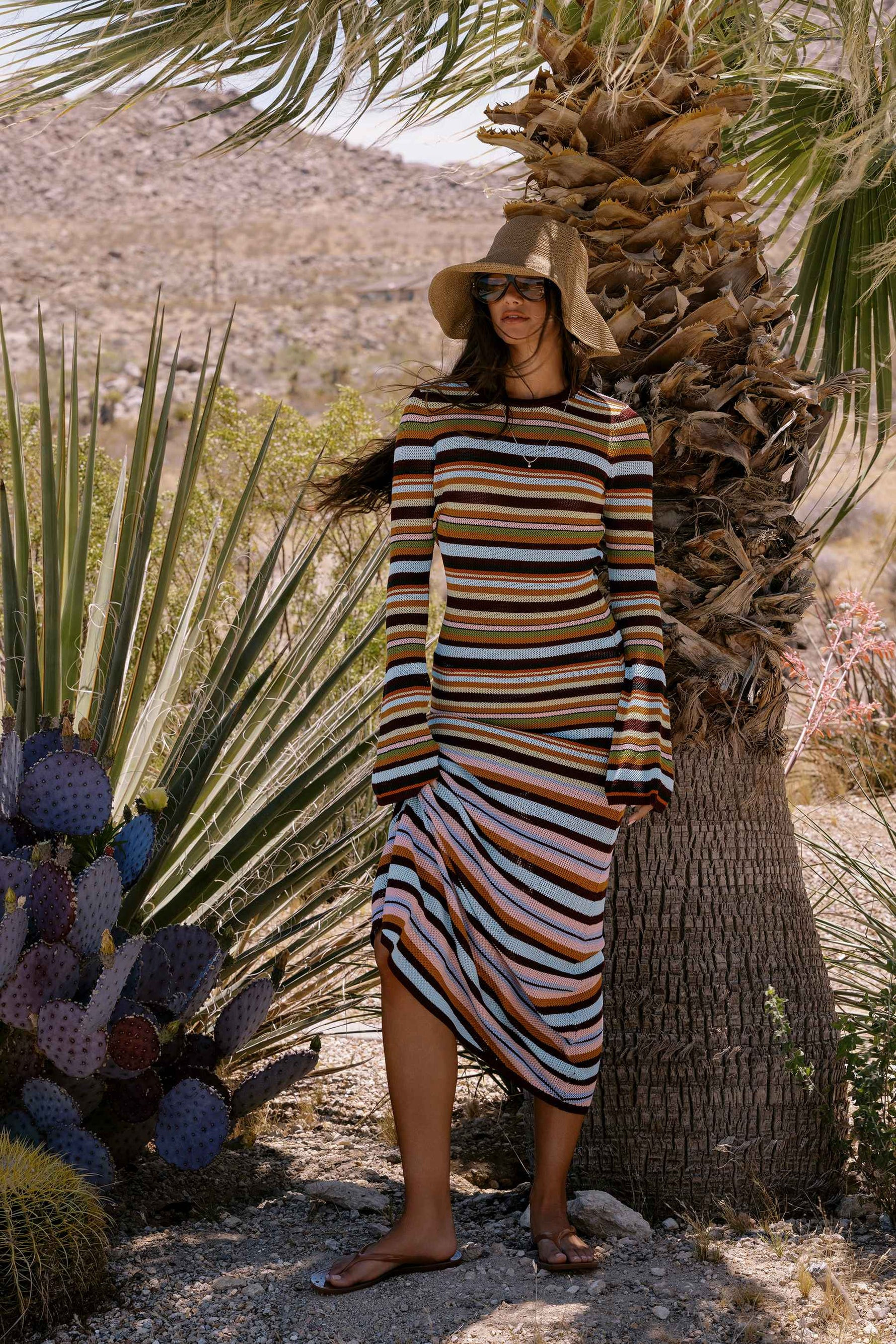 Joia Dress Paradise Stripe | Open Back Knit Maxi Dress | Beach Riot | Beach Riot