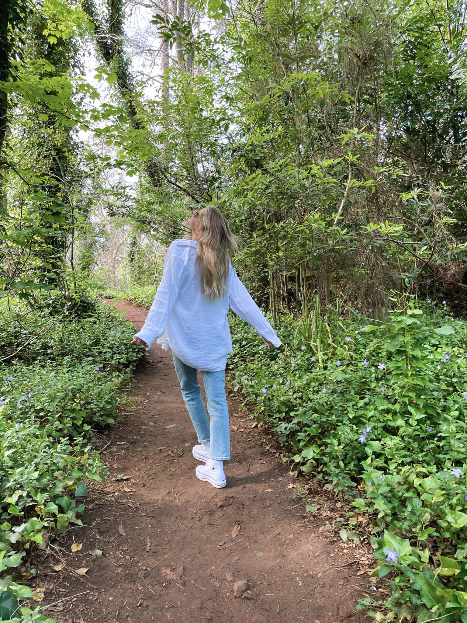 Definitely not a hiking outfit but still cute 🫶🏼 (wearing XS in top and size 24 in jeans), travel, Europe, nature, linen, denim 

#LTKeurope #LTKFind #LTKtravel