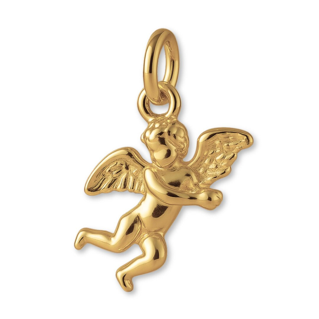 14ct Gold Plated Minimalist Cherub Charm - Love Charms - 14k Necklace & Bracelet Charms - 14k Gol... | Etsy (US)
