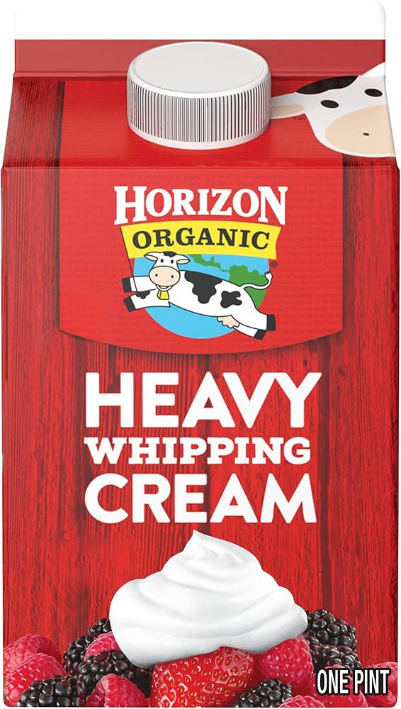 Horizon Organic Heavy Whipping Cream, 16 Fl Oz One Pint | Amazon (US)