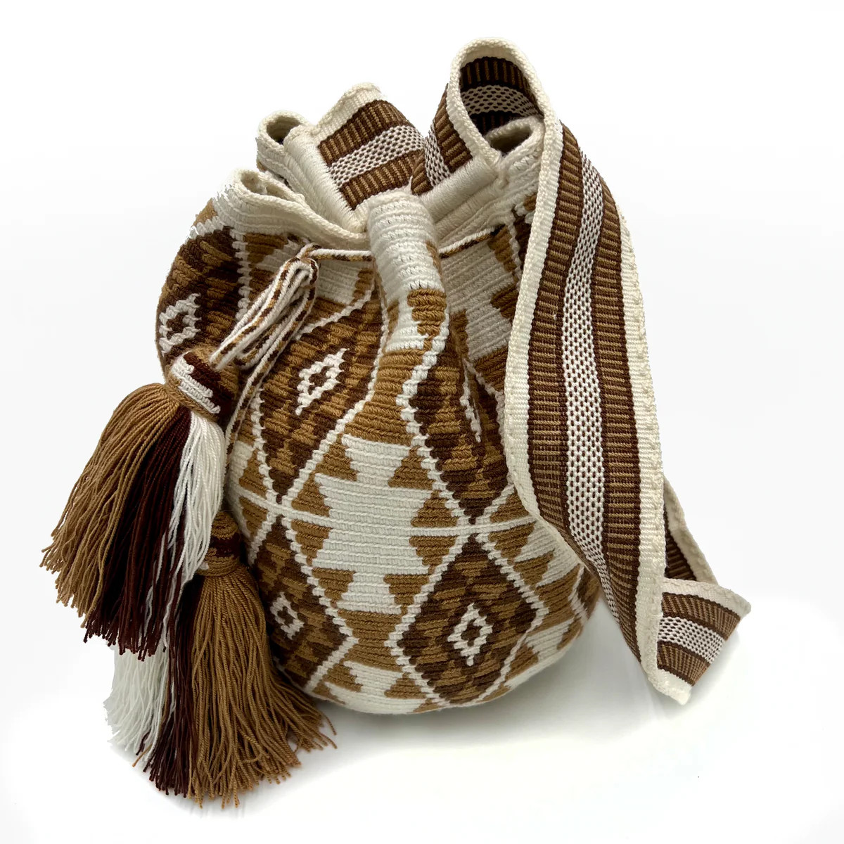 Wayuu Mochila Bag, Bone | Bolsa Nova Handbags