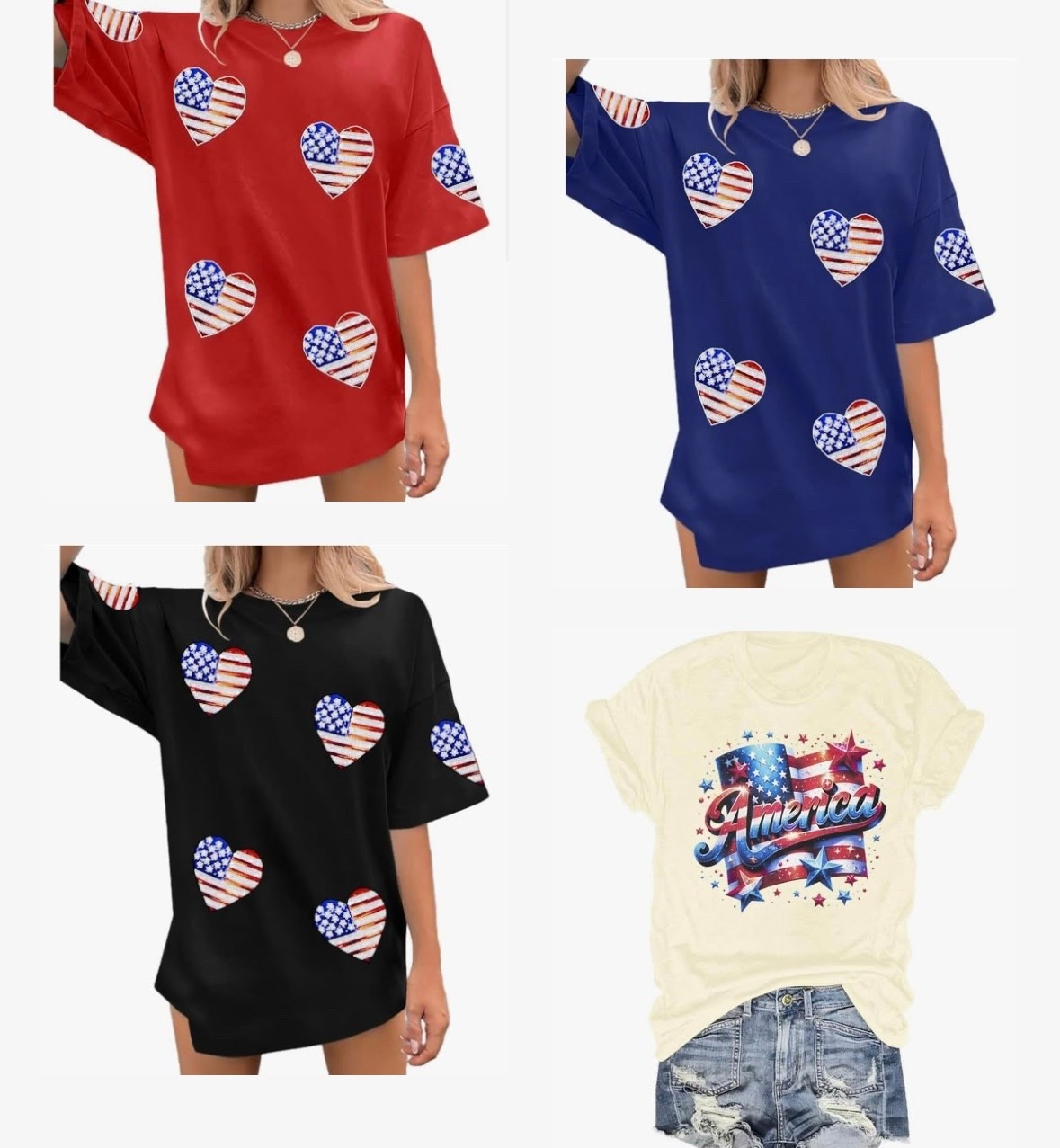 $7.99 patriotic t shirts 🇺🇸 perf for 4th of July! 🎆  

#LTKSeasonal #LTKActive #LTKSaleAlert