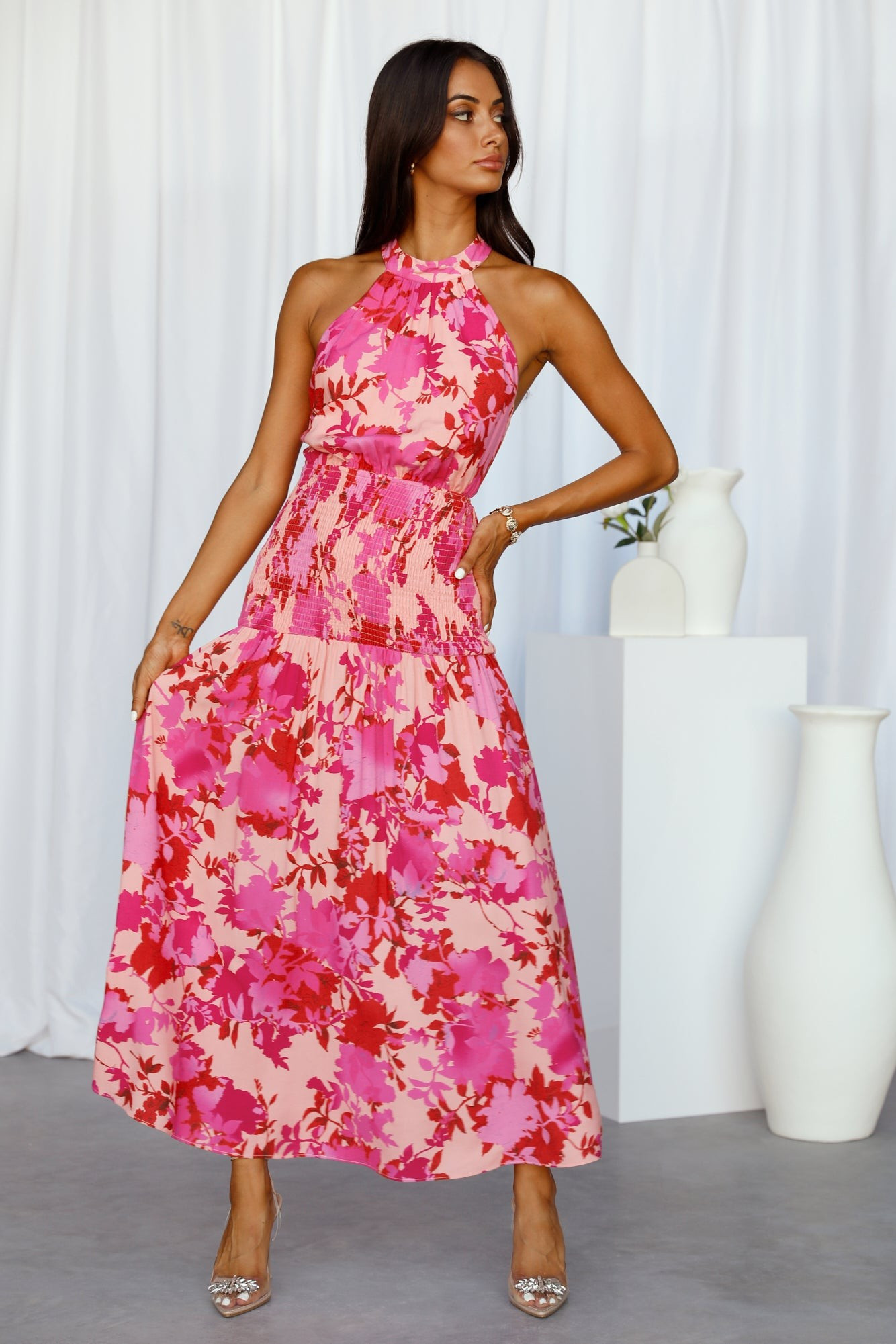 Listen Closely Maxi Dress Pink | Hello Molly (AU)