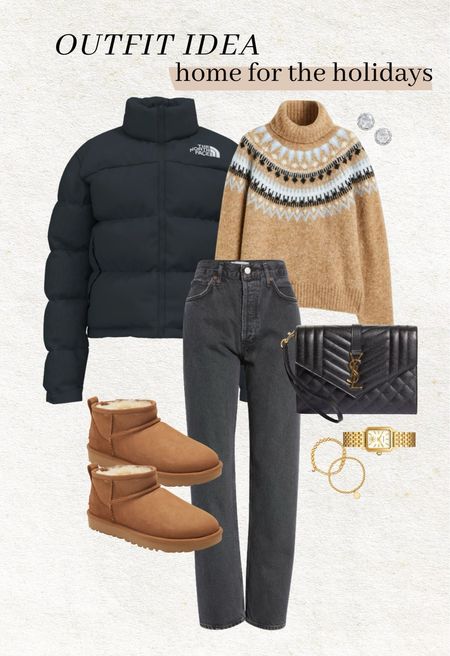 Outfit idea - home for the holidays 🤎

Fall style; winter style; winter fashion; holiday style; thanksgiving dinner outfit; family dinner outfit; agolde; YSL; ultra mini Ugg boots 

#LTKHoliday #LTKSeasonal #LTKstyletip
