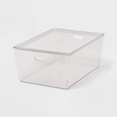 11L Stacking Clear Bin with Lid - Brightroom™ | Target