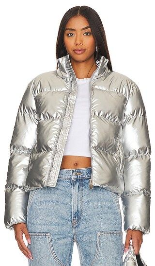 Missy Puffer Jacket in Silver | Revolve Clothing (Global)
