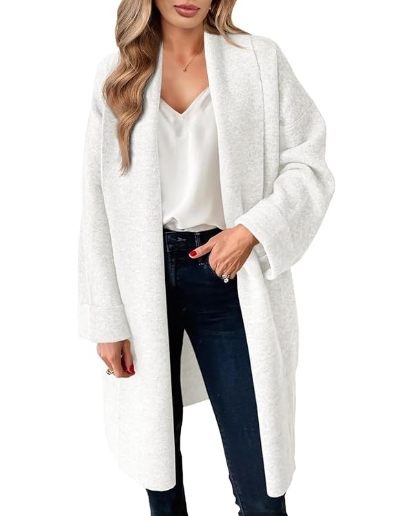 Saodimallsu Womens Long Cardigan Sweaters Chunky Open Front Oversized Slouchy Knit Fall Trendy Co... | Amazon (US)